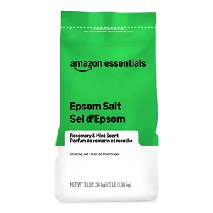 Amazon Basics Epsom Salt Soaking Aid, Rosemary & Mint Scent, 3 Pound (Pack of 1) Amazon Basics Epsom Salt Soaking Aid, Rosemary & Mint Scent, 3 Pound (Pack of 1)