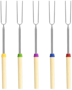 5 Pack 32in Extendable Marshmallow Roasting Sticks 5 Pack 32in Extendable Marshmallow Roasting Sticks