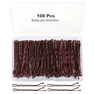 100Pcs Brown Bobby Pins, 2Inch Hair Pins Kit for Women, Girls, Kids 100Pcs Brown Bobby Pins, 2Inch Hair Pins Kit for Women, Girls, Kids