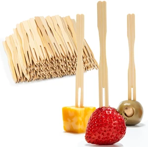 200 Pack 3.5" Bamboo Appetizer Forks - Mini Cocktail Forks for Charcuterie, Weddings, and Parties 200 Pack 3.5" Bamboo Appetizer Forks - Mini Cocktail Forks for Charcuterie, Weddings, and Parties