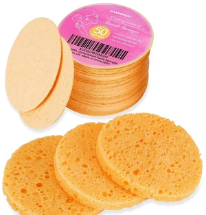 GAINWELL 50-Count Compressed Face Sponges, 100% Natural Wooden Cellulose for Facial Cleansing, Exfoliating Mask, and Makeup Removal GAINWELL 50-Count Compressed Face Sponges, 100% Natural Wooden Cellulose for Facial Cleansing, Exfoliating Mask, and Makeup Removal