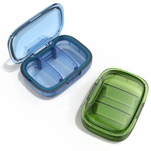 2 Pack 3 Compartment Small Pill Box, Moisture Proof Travel Organizer for Pocket Purse, Portable Medicine Vitamin Container, Fish Oil and Supplement Storage 2 Pack 3 Compartment Small Pill Box, Moisture Proof Travel Organizer for Pocket Purse, Portable Medicine Vitamin Container, Fish Oil and Supplement Storage