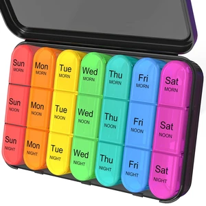 Daviky Pill Organizer 3 Times a Day, 7-Day Weekly Pill Box Travel Case Daviky Pill Organizer 3 Times a Day, 7-Day Weekly Pill Box Travel Case