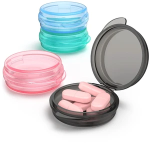 Urekt Small Pill Box 4-Pack Daily Travel Pill Organizer Mini Portable Medicine Storage Container for Pocket Purse Urekt Small Pill Box 4-Pack Daily Travel Pill Organizer Mini Portable Medicine Storage Container for Pocket Purse