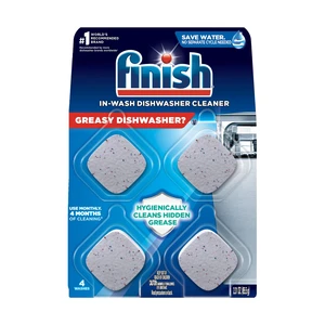 Finish Dishwasher Cleaner Tablets 4ct, Grease & Grime Remover Finish Dishwasher Cleaner Tablets 4ct, Grease & Grime Remover