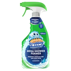 Scrubbing Bubbles Mega Shower Foamer Disinfecting Spray 32 oz, Multi-Surface Bathroom and Tile Cleaner, Grime Fighter, Removes 100% Soap Scum, Rainshower Scent Scrubbing Bubbles Mega Shower Foamer Disinfecting Spray 32 oz, Multi-Surface Bathroom and Tile Cleaner, Grime Fighter, Removes 100% Soap Scum, Rainshower Scent