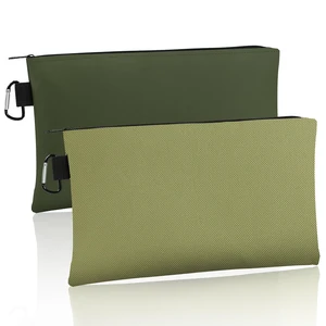 Rindion Zipper Tool Pouch with Carabiner, 12.4x7.3 Inch, 2-Pack, Organizer for Tools, Stationery, Small Items Rindion Zipper Tool Pouch with Carabiner, 12.4x7.3 Inch, 2-Pack, Organizer for Tools, Stationery, Small Items