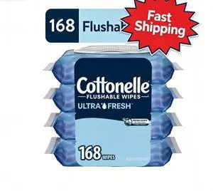 Cottonelle Ultra Fresh Flushable Wet Wipes, 4 Flip-Top Packs Cottonelle Ultra Fresh Flushable Wet Wipes, 4 Flip-Top Packs