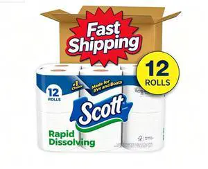 Scott Rapid-Dissolving Toilet Paper for RVs & Boats, 12 Double Rolls Scott Rapid-Dissolving Toilet Paper for RVs & Boats, 12 Double Rolls