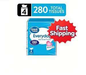 Great Value Everyday Soft Tissues, 4 Cubes, 70 Tissues per Cube, 2-Ply Great Value Everyday Soft Tissues, 4 Cubes, 70 Tissues per Cube, 2-Ply