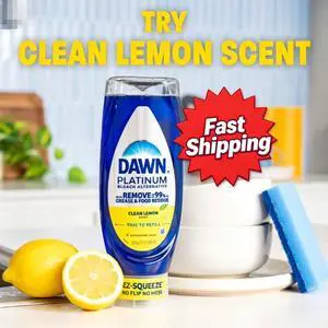 Dawn Platinum EZ Squueze Dish Soap Bleach Alternative Clean Lemon, Dawn Platinum EZ Squueze Dish Soap Bleach Alternative Clean Lemon,