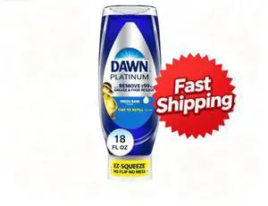 Dawn Platinum EZ-Squeeze Dish Soap Liquid, Dishwashing Liquid, Grease Removal, Fresh Rain, 18oz Dawn Platinum EZ-Squeeze Dish Soap Liquid, Dishwashing Liquid, Grease Removal, Fresh Rain, 18oz