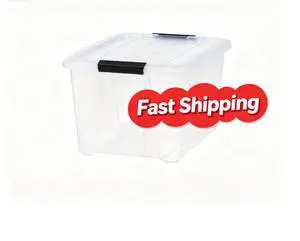IRIS 32 Qt. Plastic Storage Bin with Lid, Stackable Storage Containers, Tote IRIS 32 Qt. Plastic Storage Bin with Lid, Stackable Storage Containers, Tote