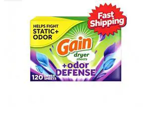 Gain Fabric Softener Dryer Sheets +Odor Defense, Super Fresh Blast Scent, 120 Count Gain Fabric Softener Dryer Sheets +Odor Defense, Super Fresh Blast Scent, 120 Count