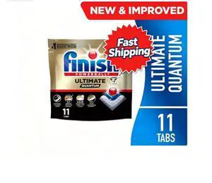 Finish Ultimate Quantum Dishwasher Pods, Dishwasher Detergent Dish Soap, 50% More Cleaning Power, 11 Count Finish Ultimate Quantum Dishwasher Pods, Dishwasher Detergent Dish Soap, 50% More Cleaning Power, 11 Count