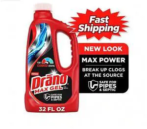 Drano Max Gel Drain Clog Remover, 32 oz, 1 Count Drano Max Gel Drain Clog Remover, 32 oz, 1 Count