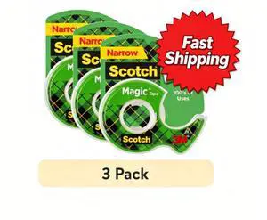 (3 pack) Scotch Magic Tape Dispenser, Clear, 1/2 in. x 800 in., 1 Dispenser (3 pack) Scotch Magic Tape Dispenser, Clear, 1/2 in. x 800 in., 1 Dispenser