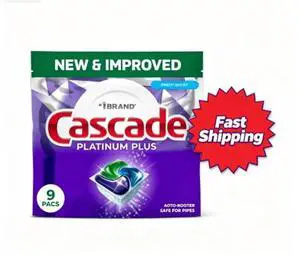 Cascade Platinum Plus Dishwasher Pods, Dishwasher Detergent, Dish Detergent Soap, Lemon, 9 Count Cascade Platinum Plus Dishwasher Pods, Dishwasher Detergent, Dish Detergent Soap, Lemon, 9 Count