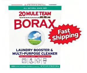 20 Mule Team All Natural Borax Laundry Detergent Booster & Multi-Purpose Household Cleaner, 65 Ounce 20 Mule Team All Natural Borax Laundry Detergent Booster & Multi-Purpose Household Cleaner, 65 Ounce