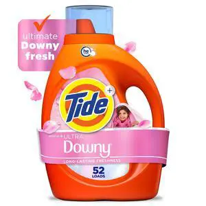 Tide Laundry Detergent Liquid Plus a Boost of Ultra Downy, April Fresh Scent, 73 fl oz, 52 Loads Tide Laundry Detergent Liquid Plus a Boost of Ultra Downy, April Fresh Scent, 73 fl oz, 52 Loads
