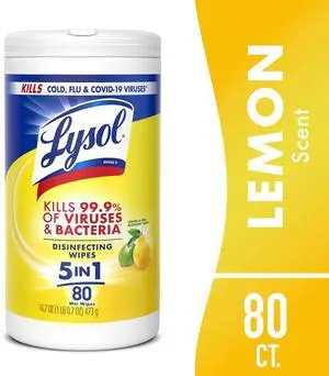 Lysol Disinfecting Wipes, All Purpose Cleaner, Multi Surface Antibacterial Cleaning Wipes, Cleaning Supplies, Lemon & Lime Blossom Scent, 80 Count Lysol Disinfecting Wipes, All Purpose Cleaner, Multi Surface Antibacterial Cleaning Wipes, Cleaning Supplies, Lemon & Lime Blossom Scent, 80 Count