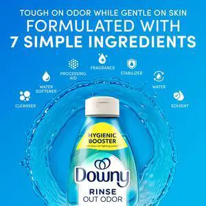 Downy Rinse Out Odor Laundry Rinse, Tackles Tough Odors and Refreshes, Cool Cotton Scent, 16 fl oz Downy Rinse Out Odor Laundry Rinse, Tackles Tough Odors and Refreshes, Cool Cotton Scent, 16 fl oz