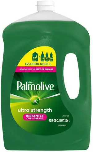 Palmolive Ultra Strength Liquid Dish Soap, Grease Cutting, 70 fl oz EZ-Pour Refill Bottle Palmolive Ultra Strength Liquid Dish Soap, Grease Cutting, 70 fl oz EZ-Pour Refill Bottle