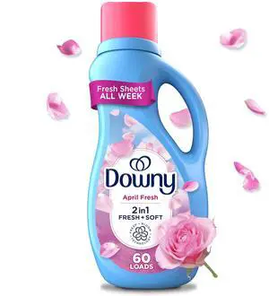Downy Liquid Fabric Softener and Conditioner, April Fresh Scent, 44 fl oz, 60 Loads Downy Liquid Fabric Softener and Conditioner, April Fresh Scent, 44 fl oz, 60 Loads