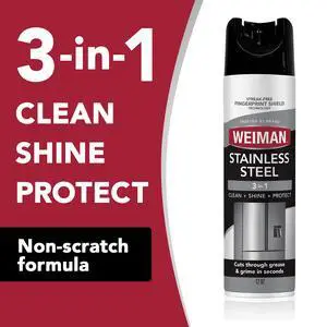 Weiman Stainless Steel Cleaner & Polish Spray for Kitchen and Home Appliances, 12 oz, Floral Scent Weiman Stainless Steel Cleaner & Polish Spray for Kitchen and Home Appliances, 12 oz, Floral Scent