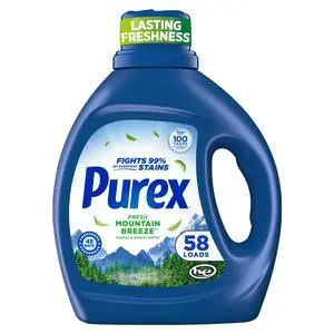 Purex Fresh Mountain Breeze Liquid Detergent, 66 fl oz, 58 loads Purex Fresh Mountain Breeze Liquid Detergent, 66 fl oz, 58 loads