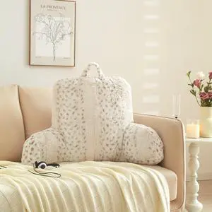 Mainstays Faux Fur Backrest Pillow for Adults, 23"x 30" Snow Leopard Mainstays Faux Fur Backrest Pillow for Adults, 23"x 30" Snow Leopard