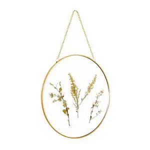 Mainstays Hanging Gold Circular Framed Glass Dried Pressed Floral Wall Decor, 9x9 Mainstays Hanging Gold Circular Framed Glass Dried Pressed Floral Wall Decor, 9x9
