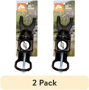 (2 pack) Ozark Trail Adjustable Clamp-On Fishing Rod Holder with Rubber-Coated Clamp for Flat Mounting Surfaces (2 pack) Ozark Trail Adjustable Clamp-On Fishing Rod Holder with Rubber-Coated Clamp for Flat Mounting Surfaces