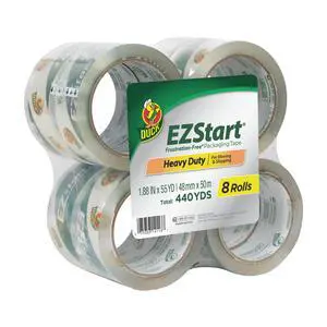 Duck EZ Start Clear Packaging Tape, 1.88 in. x 55 yd., 8 Rolls Duck EZ Start Clear Packaging Tape, 1.88 in. x 55 yd., 8 Rolls