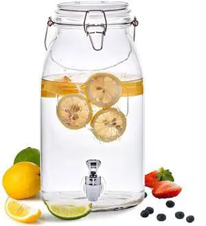 Mainstays Clear Glass Mason Sun Tea Beverage Dispenser Jar Mainstays Clear Glass Mason Sun Tea Beverage Dispenser Jar
