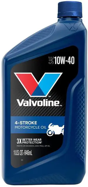 Valvoline 4-Stroke Motorcycle Conventional 10W-40 Motor Oil 1 Quart Valvoline 4-Stroke Motorcycle Conventional 10W-40 Motor Oil 1 Quart