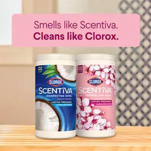 Clorox Scentiva Disinfecting Wipes, Value Pack, 75 Count, 2 Pack Clorox Scentiva Disinfecting Wipes, Value Pack, 75 Count, 2 Pack