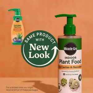 Miracle-Gro Indoor Plant Food for Cactus and Succulent, Liquid Plant Food, 8 fl. oz. Miracle-Gro Indoor Plant Food for Cactus and Succulent, Liquid Plant Food, 8 fl. oz.
