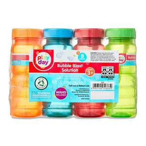 Play Day 4 FL OZ Bubbles, 8 Pack, 4 Colors Play Day 4 FL OZ Bubbles, 8 Pack, 4 Colors