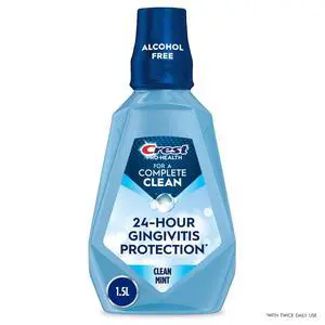 Crest Mouthwash, Pro Health Alcohol Free Mouthwash, Clean Mint, 50.7 fl oz Crest Mouthwash, Pro Health Alcohol Free Mouthwash, Clean Mint, 50.7 fl oz