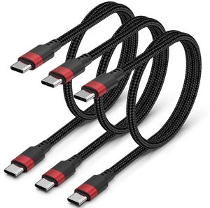 Vienceen 2ft Type C Cable, USB C Cable 2 Feet 3-Pack Braided, Short Type C to C Fast Charging Cord for iPhone 17 Air/16 Pro/15 Plus, Galaxy S24/Z Flip 6, Pixel 8 Vienceen 2ft Type C Cable, USB C Cable 2 Feet 3-Pack Braided, Short Type C to C Fast Charging Cord for iPhone 17 Air/16 Pro/15 Plus, Galaxy S24/Z Flip 6, Pixel 8