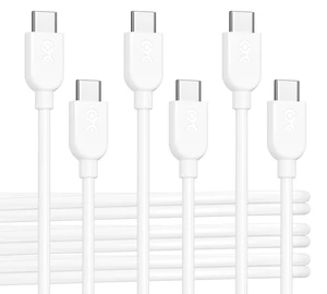 Cable Matters 3-Pack USB C Charging Cable, 60W Charging, 6ft, White | 480Mbps Data, No Video, Supports Apple CarPlay & Android Auto, for iPhone 17/16, Galaxy S24 Cable Matters 3-Pack USB C Charging Cable, 60W Charging, 6ft, White | 480Mbps Data, No Video, Supports Apple CarPlay & Android Auto, for iPhone 17/16, Galaxy S24