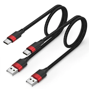 2 ft USB C Cable 2 Pack, USB to USB C Cable 2ft, Braided 2 Foot USBC Cable Fast Charging Cord Compatible with iPhone 17 16 15 Pro Max, Samsung Galaxy S25 S24 S23, Google Pxiel 10 9 2 ft USB C Cable 2 Pack, USB to USB C Cable 2ft, Braided 2 Foot USBC Cable Fast Charging Cord Compatible with iPhone 17 16 15 Pro Max, Samsung Galaxy S25 S24 S23, Google Pxiel 10 9