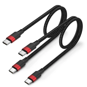 2FT USB C to USB C Cable, 2 Pack PD 60W Type C to C Fast Charging Cord | Nylon Braided 60W/3A Short USBC to USBC Cable for Car, iPhone 17 16 15 Pro Max, Samsung Galaxy S26 S25 S24 S23, iPad, MacBook 2FT USB C to USB C Cable, 2 Pack PD 60W Type C to C Fast Charging Cord | Nylon Braided 60W/3A Short USBC to USBC Cable for Car, iPhone 17 16 15 Pro Max, Samsung Galaxy S26 S25 S24 S23, iPad, MacBook
