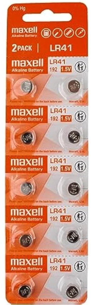 10 x Maxell LR41 AG3 192 Alkaline 1.5V Batteries 10 x Maxell LR41 AG3 192 Alkaline 1.5V Batteries