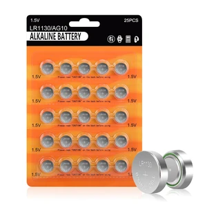 kunying LR1130 Battery 25 Pack 1.5V AG10 Alkaline Batteries | SG10 389 189 390 LR54 Button Coin Cell for Calculator kunying LR1130 Battery 25 Pack 1.5V AG10 Alkaline Batteries | SG10 389 189 390 LR54 Button Coin Cell for Calculator