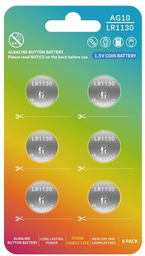 YIGOCELL LR1130 AG10 l1131f Battery l1131c SG10 389 189 LR54 V10GA Premium Alkaline Button Coin Cell Batteries5-Year Shelf Life(6 Count) YIGOCELL LR1130 AG10 l1131f Battery l1131c SG10 389 189 LR54 V10GA Premium Alkaline Button Coin Cell Batteries5-Year Shelf Life(6 Count)