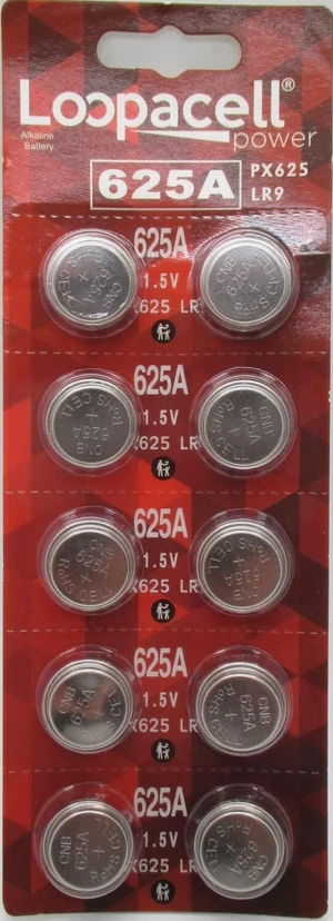 LOOPACELL 625A PX625A LR9 V625U PX625 Alkaline Battery - 1.5V Long Lasting Coin Cell Button Battery for Battery Powered Light Meters, Vintage Cameras, Small Flashlights, Car Keys LOOPACELL 625A PX625A LR9 V625U PX625 Alkaline Battery - 1.5V Long Lasting Coin Cell Button Battery for Battery Powered Light Meters, Vintage Cameras, Small Flashlights, Car Keys