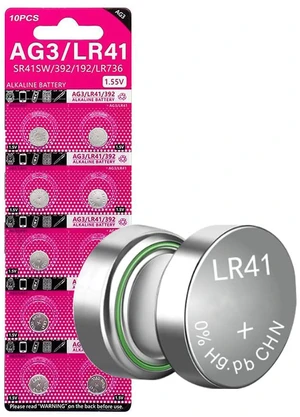 Cotchear 10pcs 1.55V AG3 LR41 Button Batteries 192 392 CX41 LR41 LR736 SR41 SR41SW V3GA Alkaline Button Cell Battery Cotchear 10pcs 1.55V AG3 LR41 Button Batteries 192 392 CX41 LR41 LR736 SR41 SR41SW V3GA Alkaline Button Cell Battery