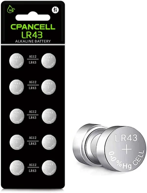 CPANCELL AG12 Battery 386 sr43 Battery L1142 Battery LR43 D386 L1142 D301 186 SR43 1.5v Alkaline Button Batteries (10 Count) CPANCELL AG12 Battery 386 sr43 Battery L1142 Battery LR43 D386 L1142 D301 186 SR43 1.5v Alkaline Button Batteries (10 Count)